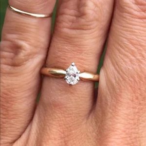 .45ct Pear Diamond H/I1 Solitaire Engagement Ring